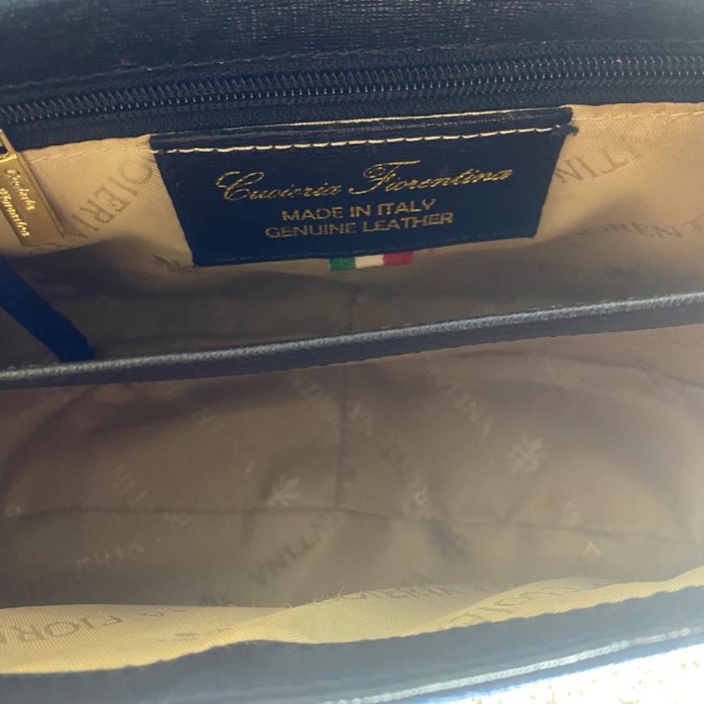 Navy Blue Cuoieria Fiorentina leather Crossbody Bag Italy - Picture 6 of 16